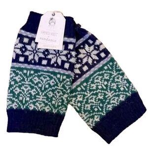 Sundance x French Knot Fair Isle Nordic Knit Boot Cuffs Wool Handmade Nepal NWT
